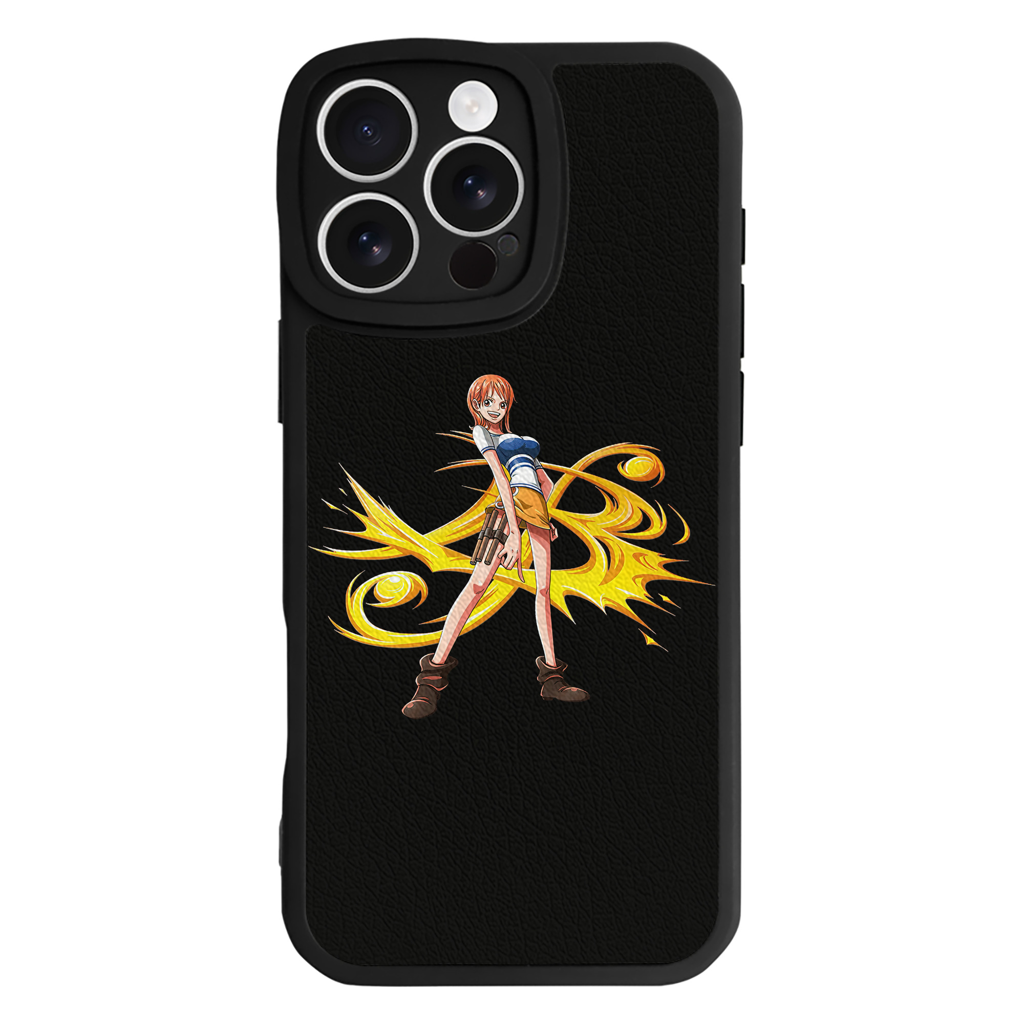 （画像用） ワンピース ナミ ONE PIECE Nami 【iPhone 16シリーズ対応】シリコンスマホケース（レザー調） 材質：シリコン